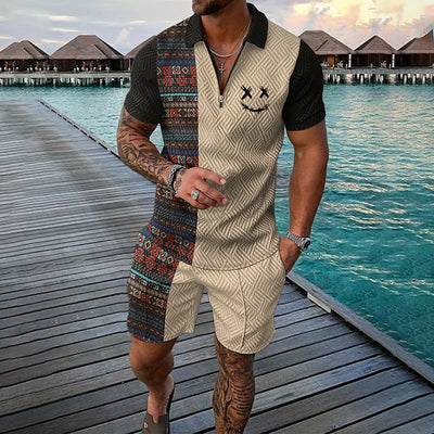 André | Polo y pantalones cortos Viajero del Tiempo Co-Ord