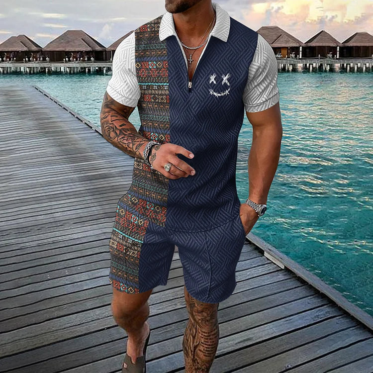 André | Polo y pantalones cortos Viajero del Tiempo Co-Ord